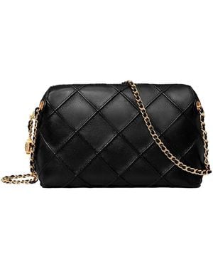 Tory Burch Borsa A Spalla 'Fleming' Con Tracolla A Catena E Trapuntatu - Nero