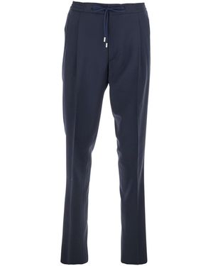 Lardini Pantaloni Con Vita Elasticizzata Con Coulisse - Blu