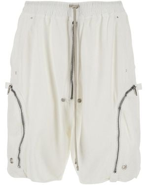 Rick Owens 'Bauhaus Pods' Shorts With Elasticated Waist And Side Po - White