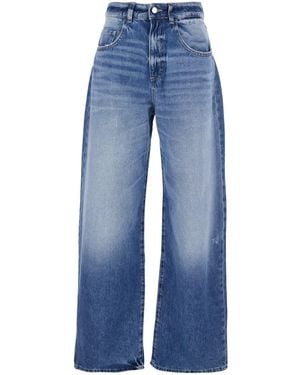 ICON DENIM Five-Pocket Jeans With Logo Patch On The Back - Blue