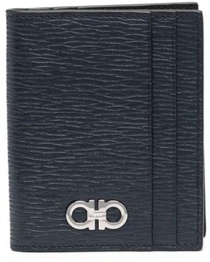 Ferragamo Logo-plaque Bi-fold Wallet - Blue