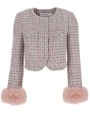 Self-Portrait Tweed Jackets - Pink