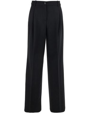 Pinko Tailored Pants With Front Pleats - Black