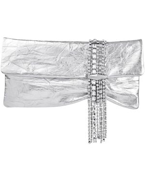 Jimmy Choo Clutch Zandra Shimmer Suede - Grey