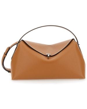 TOTEME 'T-Lock' Handbag With Removable Shoulder Strap - Brown
