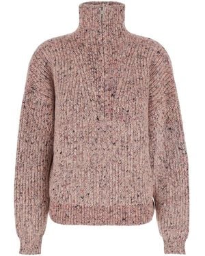 Isabel Marant Jumper Anita-Gc With V-Neck, Long Sleeves, Wool Fabric - Pink