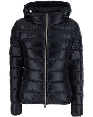 Herno Giada Hooded Short Puffer With Hood And Tech Fabric - Black