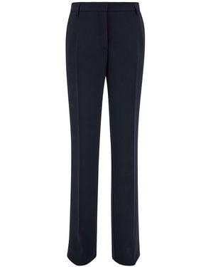 Le Plain Straight Pants With Concealed Closure - Blue