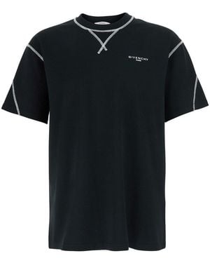 Givenchy T-Shirt With Logo On The Front - Black