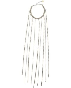 Silvia Gnecchi Colored Necklace With All-Over Applied Glass C - White
