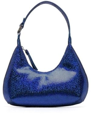BY FAR Baby Amber Mini Bag Disco Dot Leather Effect - Blue
