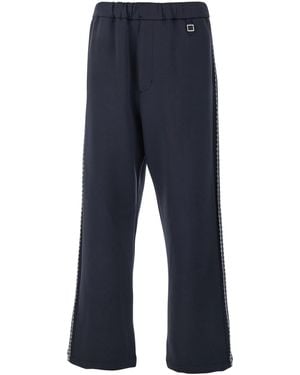 WOOYOUNGMI Wide-Leg Relaxed-Fit Pants - Blue