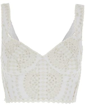 Charo Ruiz Goldie' Top With V-Neck - White