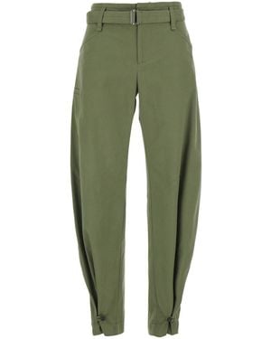 Semicouture Ryana Pants With Pockets And Straight Hems - Green