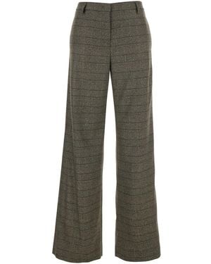 Le Plain Trousers With Striped Motif - Grey