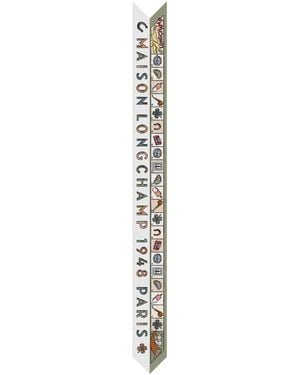 Longchamp Scarf Soie Print - White