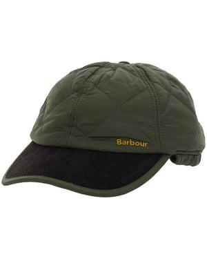 Barbour Cappello Trapuntato Con Visiera E Dettagli - Verde