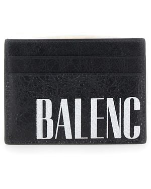 Balenciaga Portacarte 'Editor' Con Quattro Slot Per Carte E Maxi Stamp - Nero
