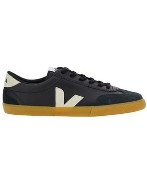 Veja Trainers With Side Logo And Heel Lettering - Black