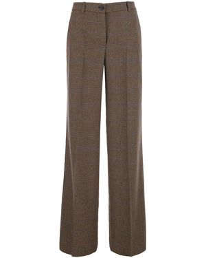 P.A.R.O.S.H. Check Blazer With An Elegant Design - Brown