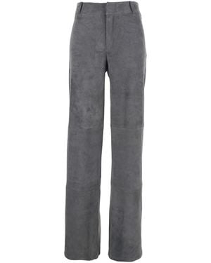 Arma Trousers With Belt Loops - Grey
