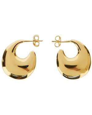 Saint Laurent Bo Creole Plate Pm Brass Metal/Dore - Metallic