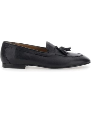 Emporio Armani Mocassini Con Lacci Laterali E Nodo Sul Fronte - Nero