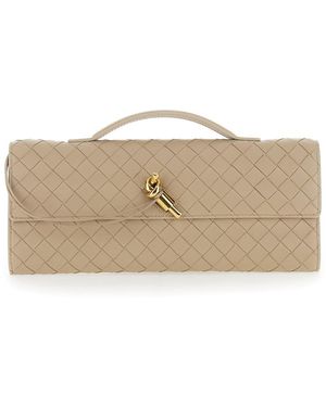 Bottega Veneta Andiamo Clutch Intrecciato 15 Nappa 19 - Natural