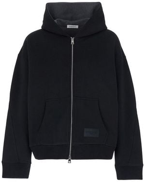 Givenchy Sweatshirt With Logo Patch On The Front And Kangaroo Po - Blue