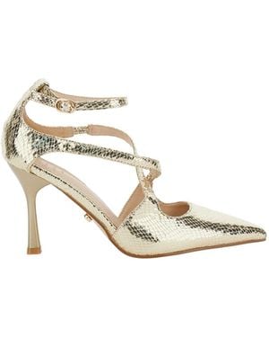 Twentyfourhaitch Pumps With Strap Closure And Stiletto Heel - Metallic