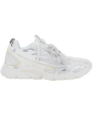 Off-White c/o Virgil Abloh 'Ow Be Right' Low Top Trainers With Zip-Tie Detail In - White