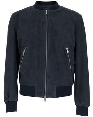 Arma Jacket With Stand-Up Collar - Blue