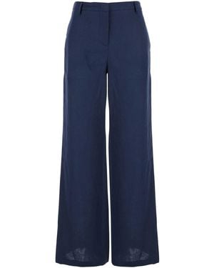 Le Plain Trousers With Wide Leg - Blue