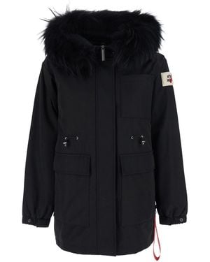 AFTER LABEL Jacket Stoccolma With Collar And Long Sleeves - Black