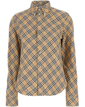 Burberry Camicia Con Motivo Check All-Over - Neutro