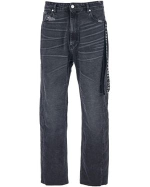 44 Label Group Jeans With Logo Patch On The Rear And Side Strap - Blue