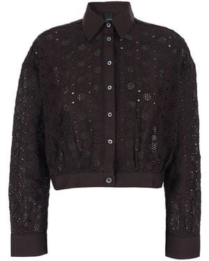 Pinko Shirt Classic Collar Embroidery - Black