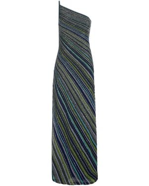 Missoni Long Dress With One-Shoulder Design And Applied Sequins I - Green