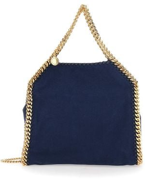 Stella McCartney Falabella Mini Bag Alter Suede With Suede Detail - Blue