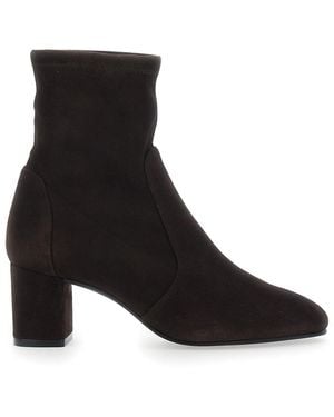 Stuart Weitzman Yulia Stretch Bootie 60 Suede Booties - Black