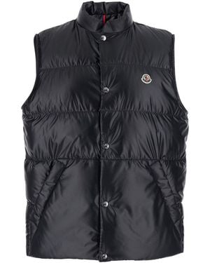 Moncler 'Restigo Vest' Gilet With Front Closure And Tech Fabric - Black