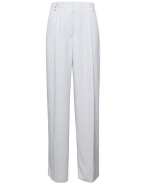 Dries Van Noten Pressed Crease Pants - White