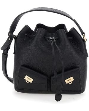 Ferragamo Borsa A Tracolla Con Tracolla Regolabile E Removibile E Un M - Nero