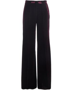 Forte Forte Plain Velvet Flare Pants - Blu