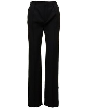 Saint Laurent Pantaloni Eleganti A Gamba Dritta - Nero