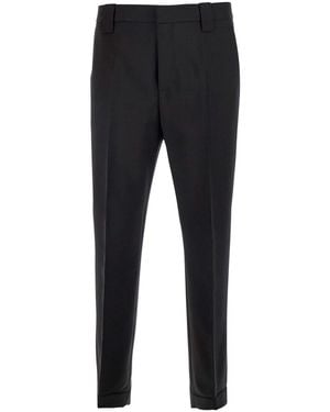 Versace Look 20 Double Pleat Wool Pants - Black
