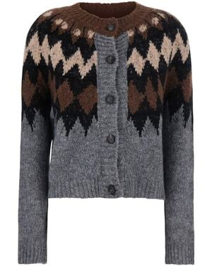 Tela Eiko Sweater Characterized By A V-Neck And Long Sleeves - Black