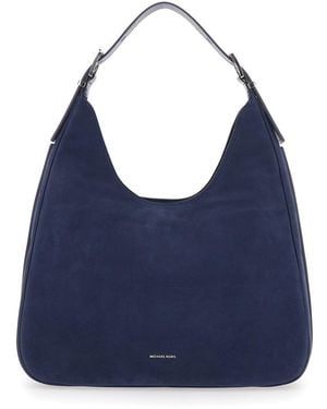 MICHAEL Michael Kors 'Nolita Large' Shoulder Bag With Logo Lettering On The Front - Blue