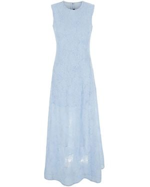 ROTATE BIRGER CHRISTENSEN Mesh Maxi Dress - Blue