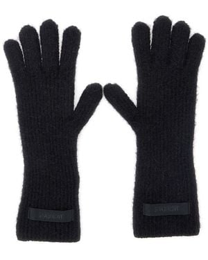 Jacquemus 'Les Gants Gros Grain' Gloves With Logo Patch On The F - Black